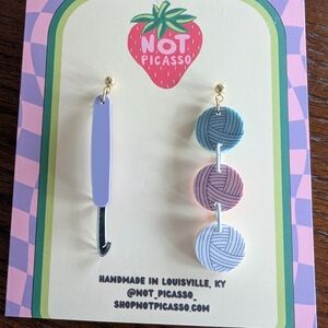 Handmade Crochet Themed Novelty Earrings